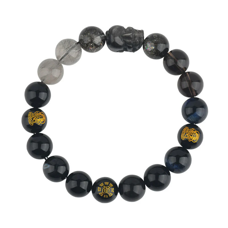 Buddha Stones Cinque Elementi Vari Cristallo Agata Pixiu Bracciale Ricchezza - Image 18