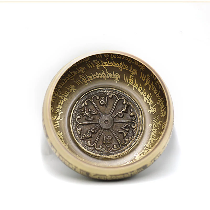 Buddha Stones Ciotola sonora tibetana per meditazione, realizzata a mano per la guarigione e la consapevolezza. Set di ciotole tibetane. - Image 11