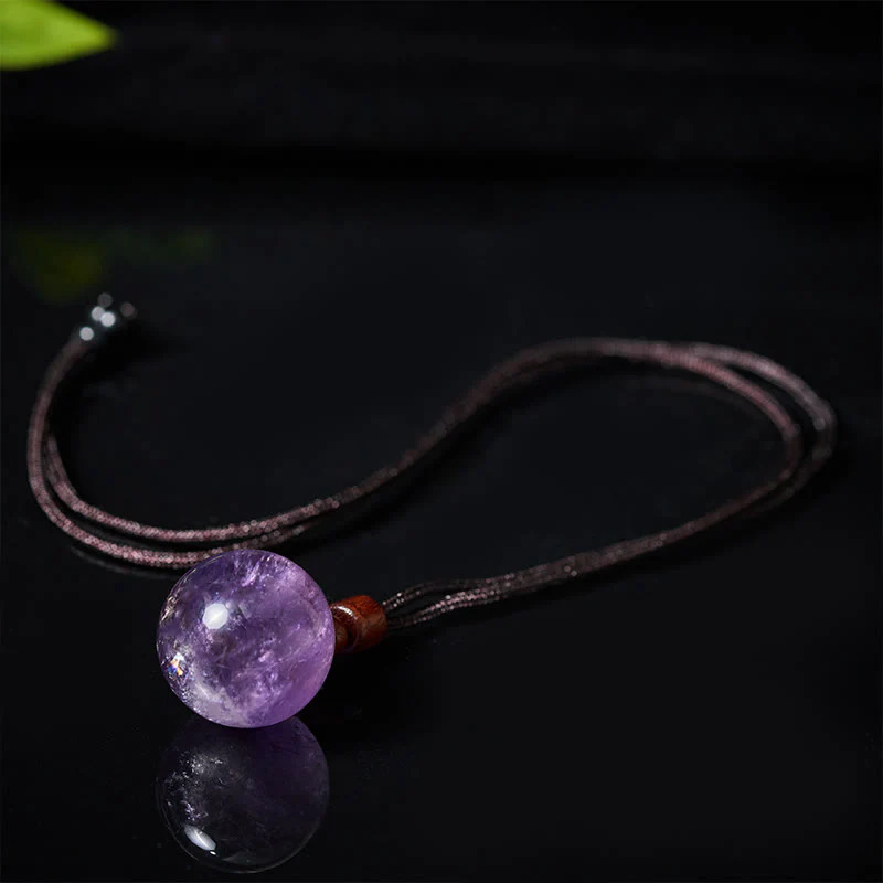 Buddha Stones Collana con ciondolo di protezione in quarzo fumé con occhio di tigre e cristallo rosa bianco - Image 16
