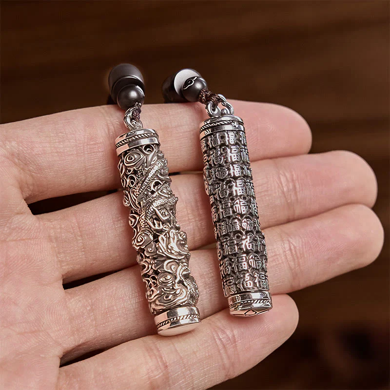 Buddha Stones Collana con ciondolo in rame Fu con motivo a drago e simbolo dell'equilibrio - Image 12