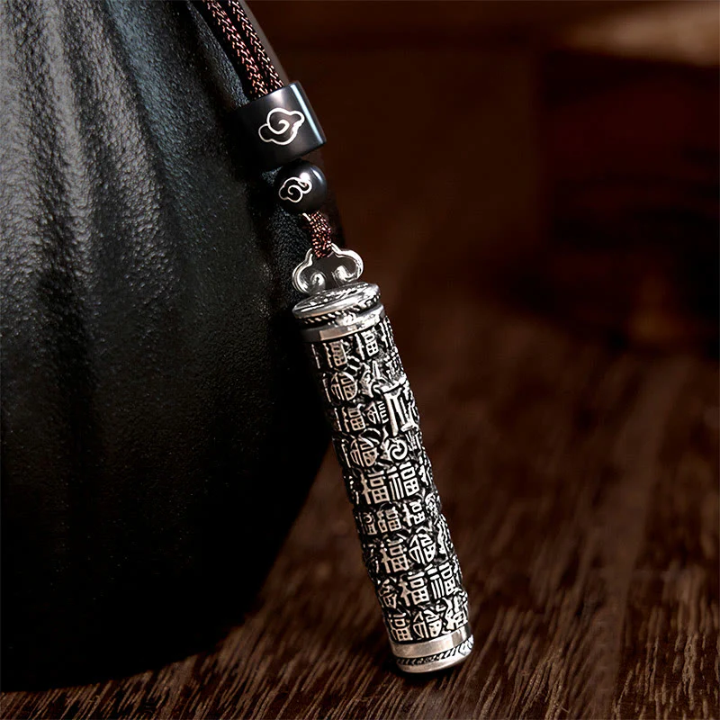 Buddha Stones Collana con ciondolo in rame Fu con motivo a drago e simbolo dell'equilibrio - Image 7