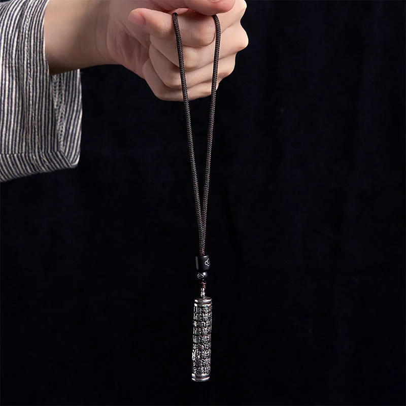 Buddha Stones Collana con ciondolo in rame Fu con motivo a drago e simbolo dell'equilibrio - Image 9