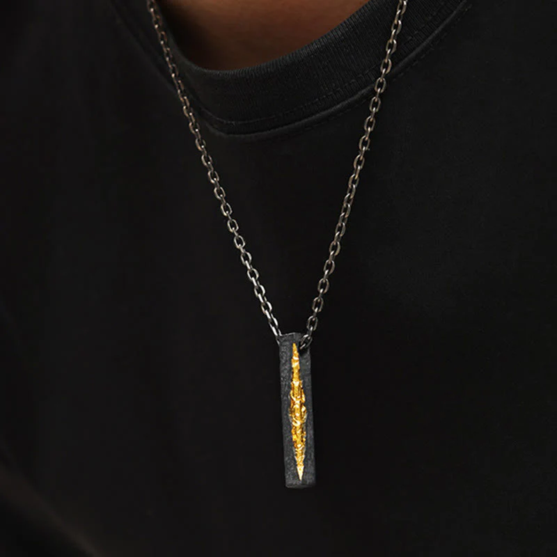 Buddha Stones Collana con ciondolo Om Mani Padme Hum della saggezza in argento sterling 999 e oro 999 - Image 11
