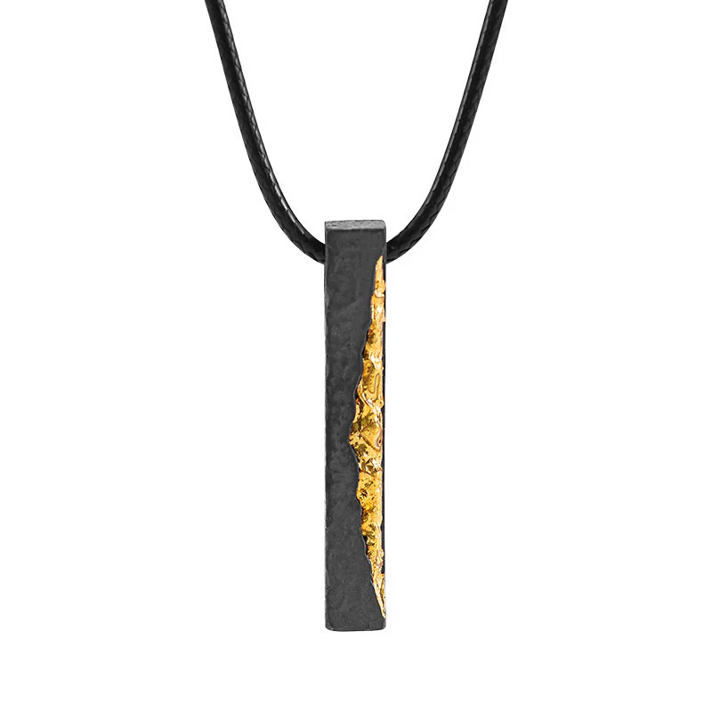 Buddha Stones Collana con ciondolo Om Mani Padme Hum della saggezza in argento sterling 999 e oro 999 - Image 13