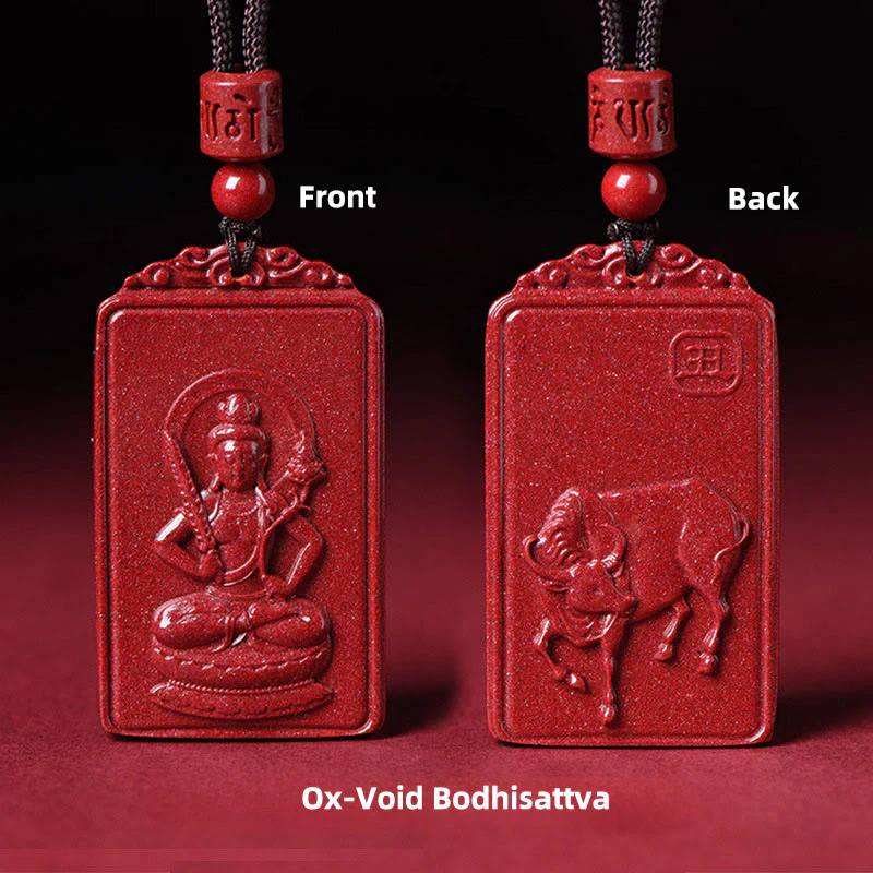 Buddha Stones Collana con ciondolo portafortuna del Buddha natale dello zodiaco cinese in cinabro - Image 8
