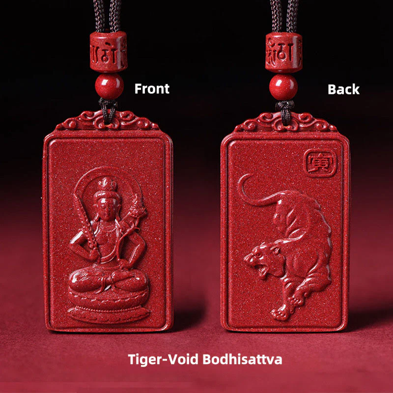 Buddha Stones Collana con ciondolo portafortuna del Buddha natale dello zodiaco cinese in cinabro - Image 9