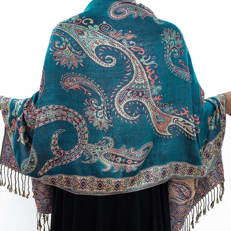 Buddha Stones con nappe e motivo floreale tibetano Paisley in stile bohémien - Image 14