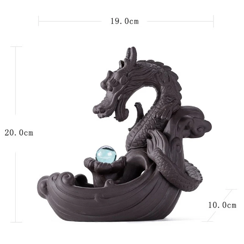 Buddha Stones Decorazione bruciatore di incenso protezione drago tibetano - Image 10