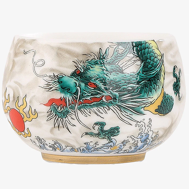 Buddha Stones Drago Cicala Bambù Cervo Gru Loto Prugna Fiore Tazza da tè in ceramica Kung Fu Tazza da tè Ciotola 185ml - Image 6