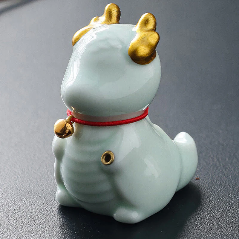 Buddha Stones Dragon Bell Guarigione Bruciatore di incenso in ceramica Decorazione da scrivania - Image 11