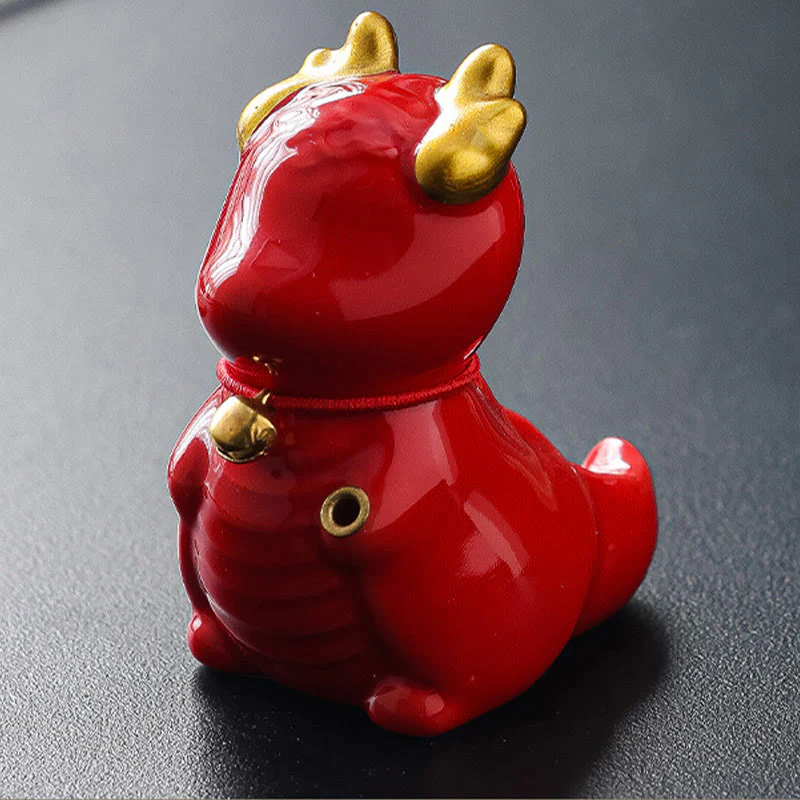 Buddha Stones Dragon Bell Guarigione Bruciatore di incenso in ceramica Decorazione da scrivania - Image 13