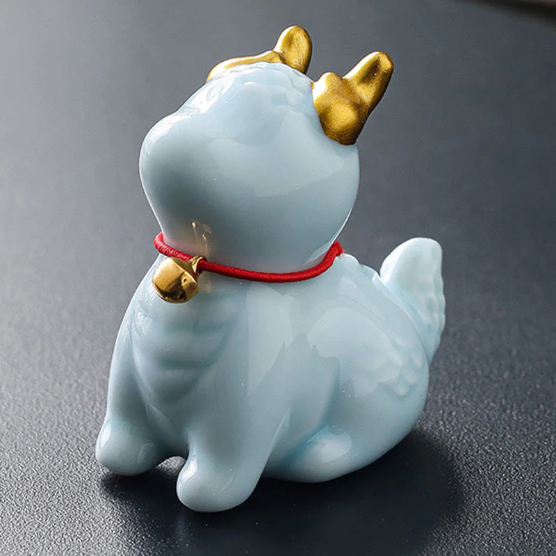 Buddha Stones Dragon Bell Guarigione Bruciatore di incenso in ceramica Decorazione da scrivania - Image 14