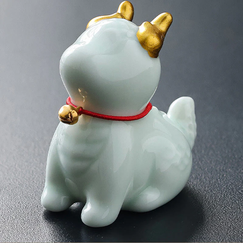 Buddha Stones Dragon Bell Guarigione Bruciatore di incenso in ceramica Decorazione da scrivania - Image 19