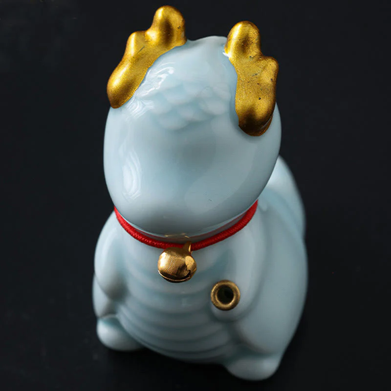 Buddha Stones Dragon Bell Guarigione Bruciatore di incenso in ceramica Decorazione da scrivania - Image 4