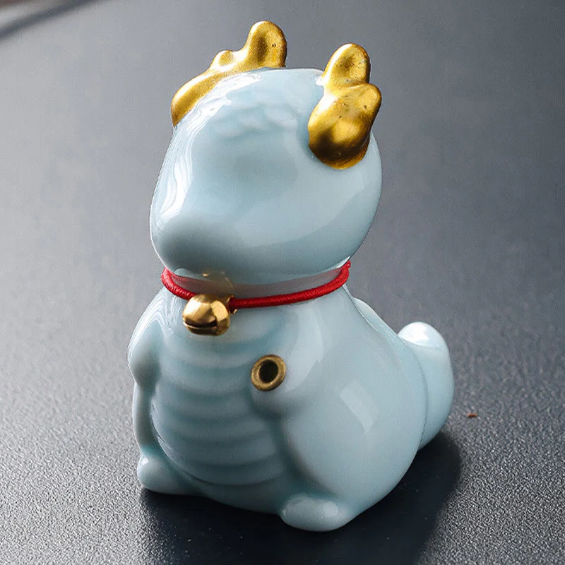 Buddha Stones Dragon Bell Guarigione Bruciatore di incenso in ceramica Decorazione da scrivania - Image 5