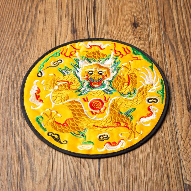 Buddha Stones Dragon Ricamo Sottobicchiere Tazza Sottobicchiere Tazza da Tè Kung Fu Tappetino da Tè - Image 4