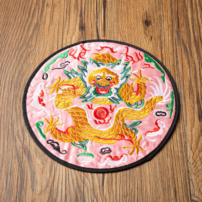 Buddha Stones Dragon Ricamo Sottobicchiere Tazza Sottobicchiere Tazza da Tè Kung Fu Tappetino da Tè - Image 8