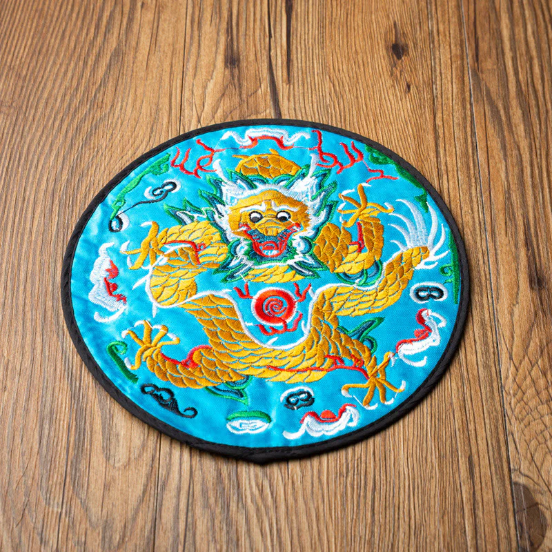 Buddha Stones Dragon Ricamo Sottobicchiere Tazza Sottobicchiere Tazza da Tè Kung Fu Tappetino da Tè - Image 9