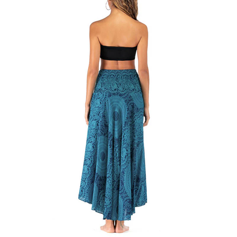 Buddha Stones Due stili indossano Boho Compass Rose Flower Skirt Dress - Image 18