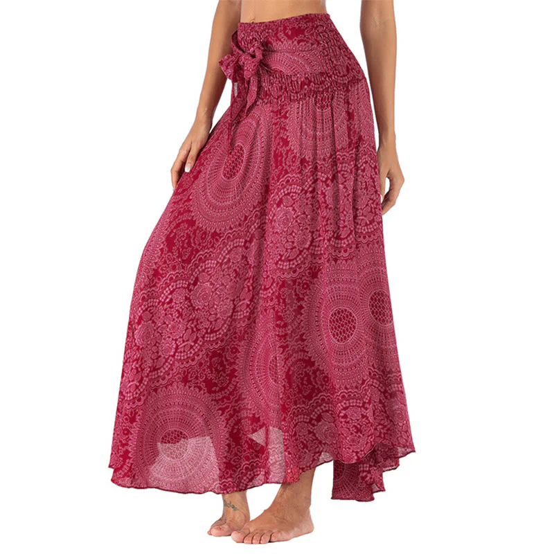 Buddha Stones Due stili indossano Boho Compass Rose Flower Skirt Dress - Image 21
