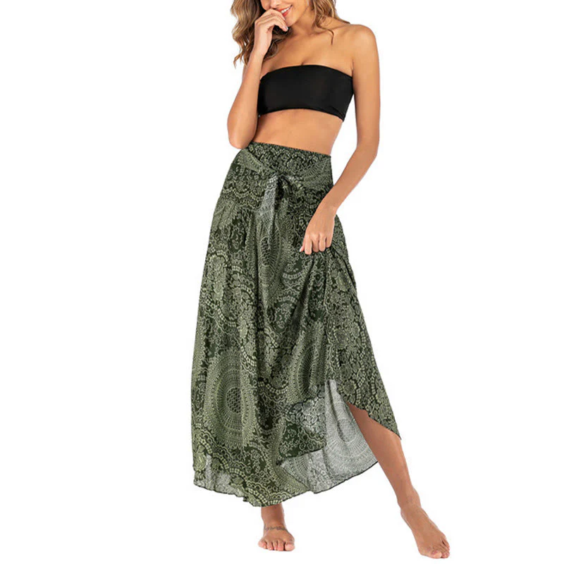Buddha Stones Due stili indossano Boho Compass Rose Flower Skirt Dress - Image 3
