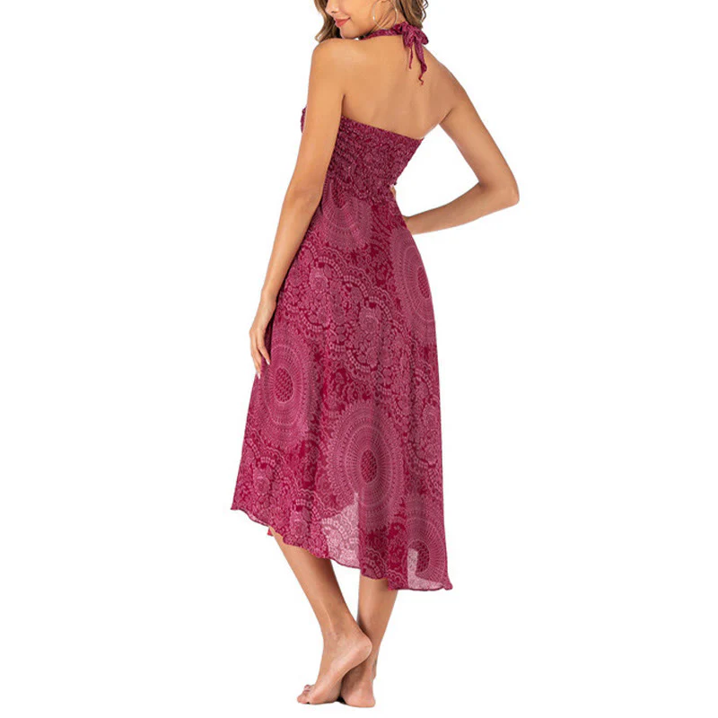 Buddha Stones Due stili indossano Boho Compass Rose Flower Skirt Dress - Image 31