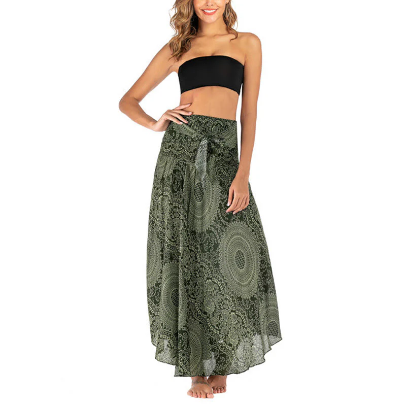 Buddha Stones Due stili indossano Boho Compass Rose Flower Skirt Dress - Image 4