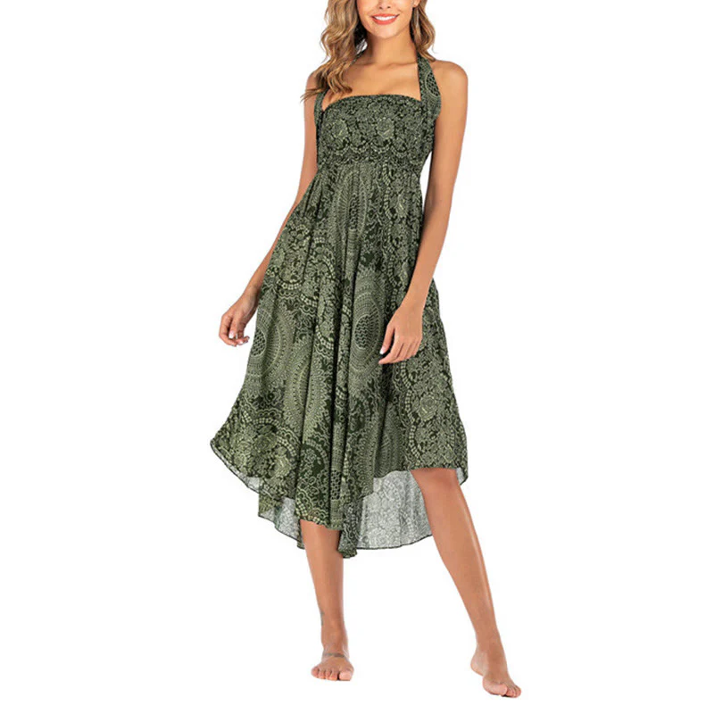 Buddha Stones Due stili indossano Boho Compass Rose Flower Skirt Dress - Image 9