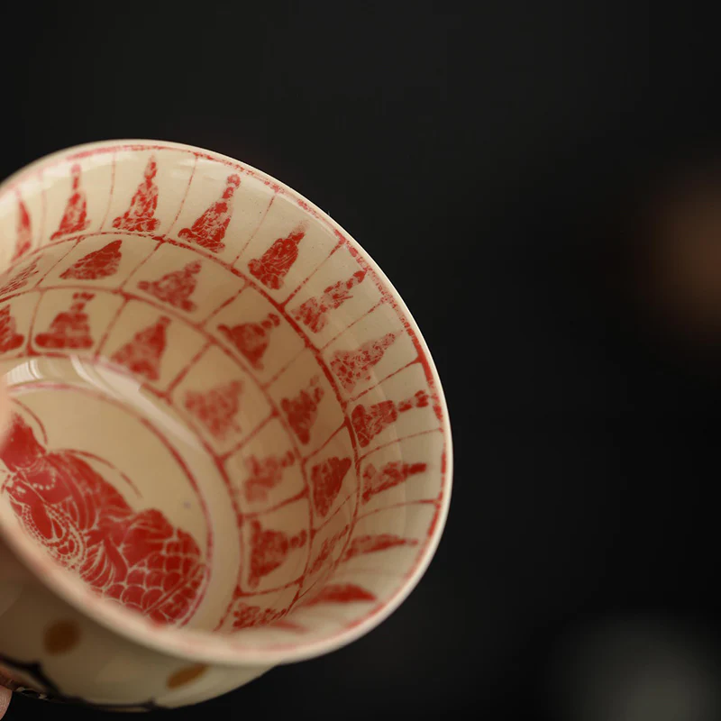 Buddha Stones Dunhuang Color Thousand Buddhas Tazza da tè Kung Fu Tazza da tè 100ml - Image 4