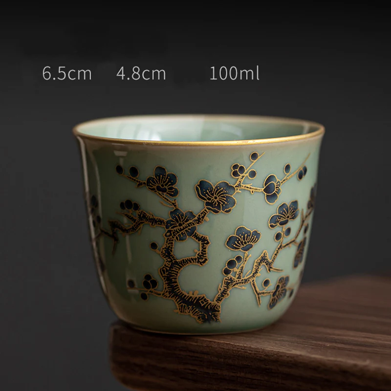 Buddha Stones Farfalla Fiore Loto Koi Pesce Prugna Fiore Tazza da Tè in Ceramica Kung Fu Tazza da Tè 100ml - Image 17