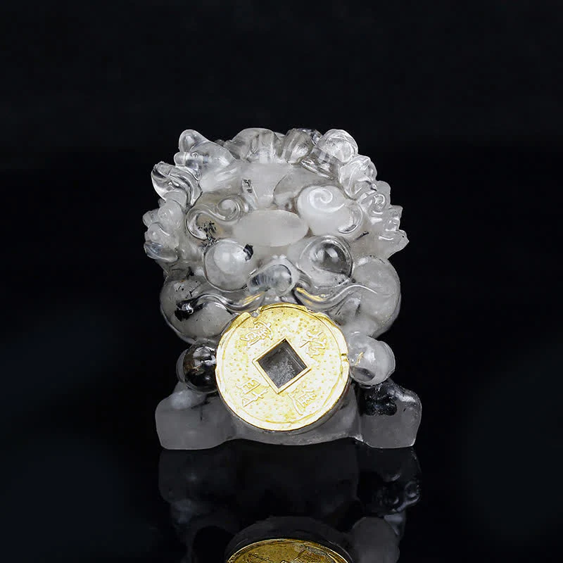 Buddha Stones fatte a mano carine PiXiu moneta d'oro cristallo Fengshui energia ricchezza fortuna decorazione della casa - Image 12
