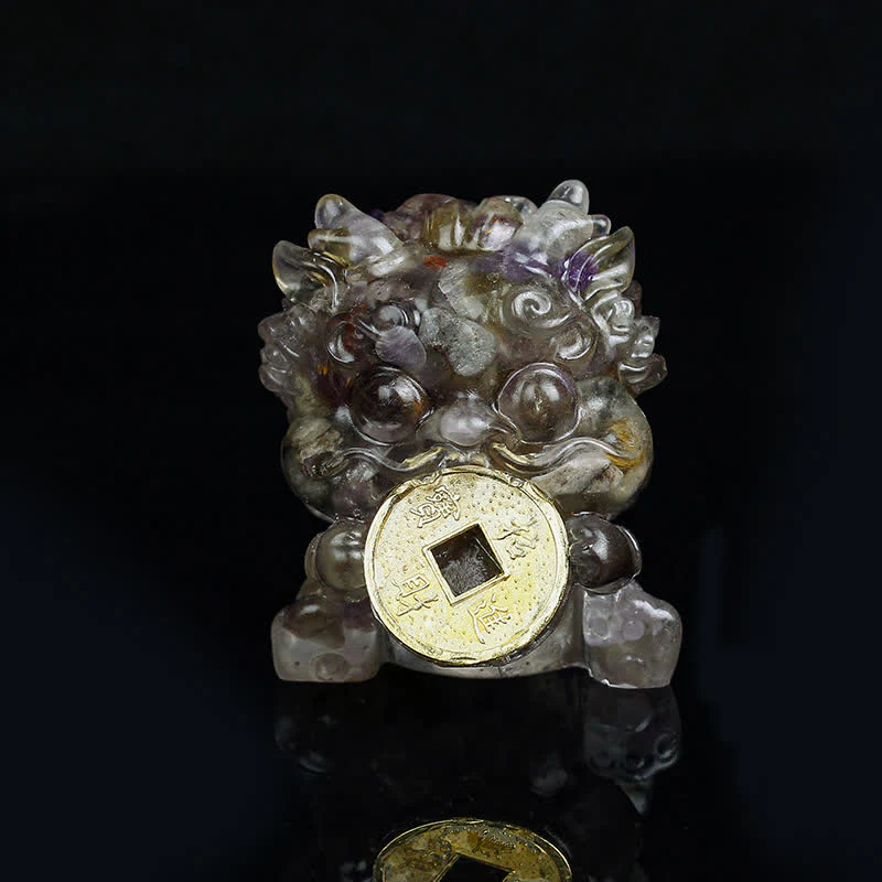 Buddha Stones fatte a mano carine PiXiu moneta d'oro cristallo Fengshui energia ricchezza fortuna decorazione della casa - Image 14