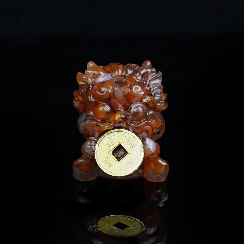 Buddha Stones fatte a mano carine PiXiu moneta d'oro cristallo Fengshui energia ricchezza fortuna decorazione della casa - Image 22