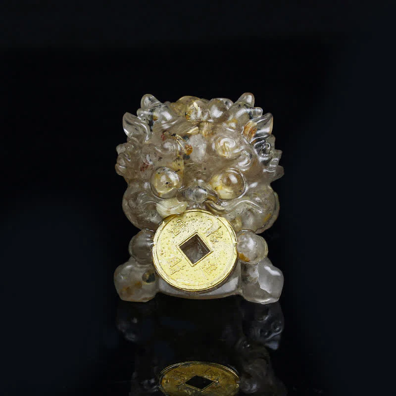 Buddha Stones fatte a mano carine PiXiu moneta d'oro cristallo Fengshui energia ricchezza fortuna decorazione della casa - Image 29