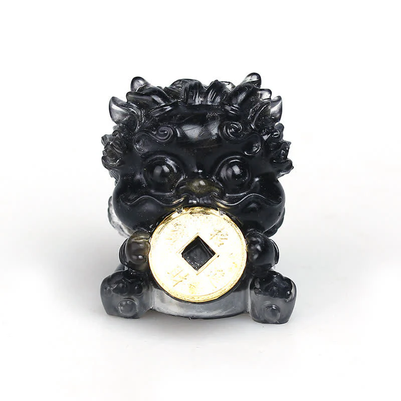 Buddha Stones fatte a mano carine PiXiu moneta d'oro cristallo Fengshui energia ricchezza fortuna decorazione della casa - Image 4
