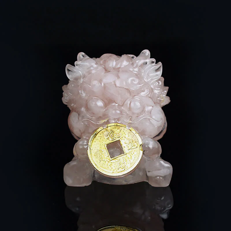 Buddha Stones fatte a mano carine PiXiu moneta d'oro cristallo Fengshui energia ricchezza fortuna decorazione della casa - Image 6