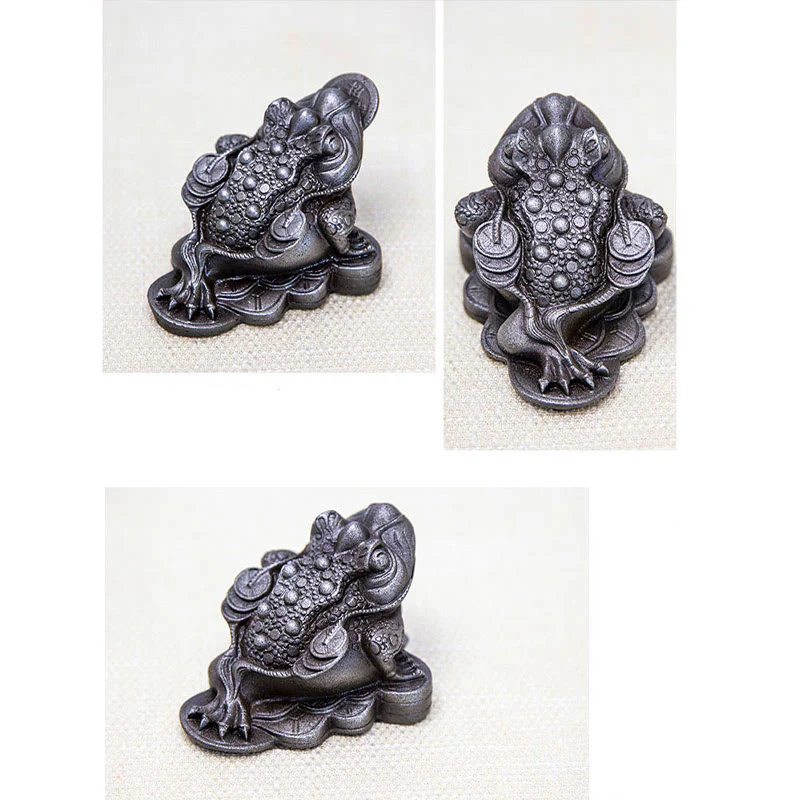 Buddha Stones fatte a mano Feng Shui Rana Rospo Monete di rame Polvere di ferro Ruggine Statua in resina Decorazione per la casa - Image 28