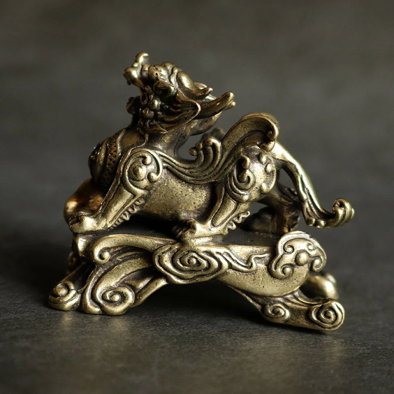Buddha Stones fatte a mano FengShui PiXiu Rame Ricchezza Fortuna Decorazione - Image 6