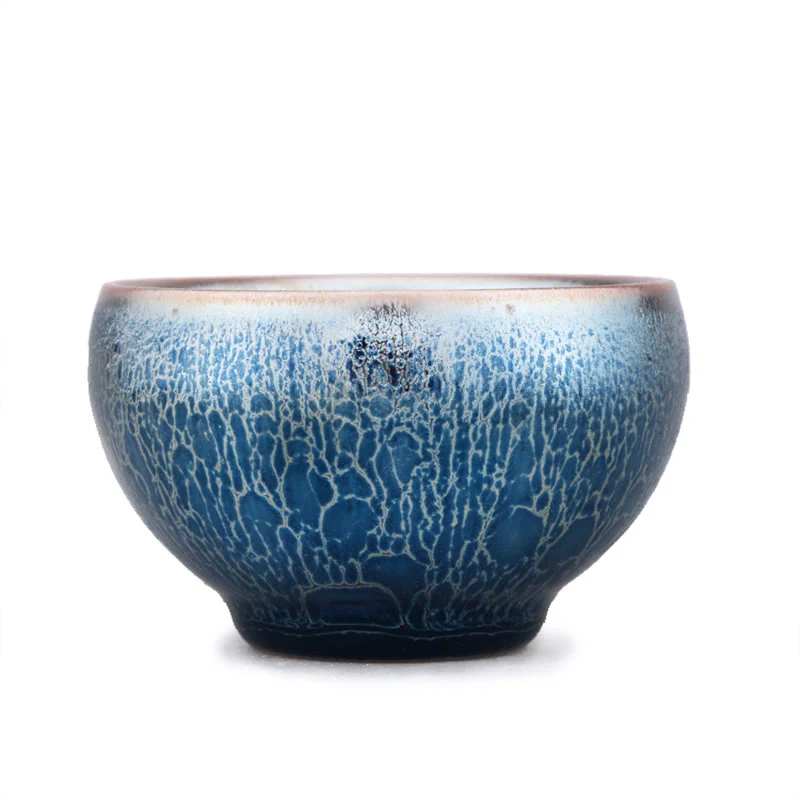 Buddha Stones fatte a mano Medusa Drago Scaglie Modello Cinese Jianzhan Tazza da Tè in Ceramica Tenmoku Kung Fu Tazza da Tè - Image 6