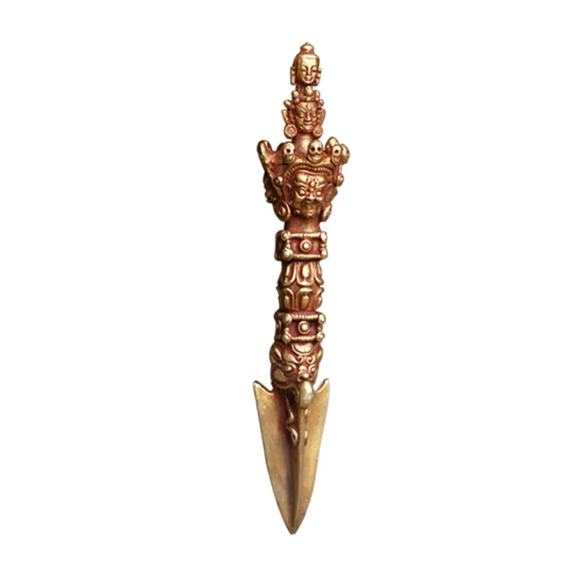 Buddha Stones fatte a mano piccole Nepal Vajra Dorje forza decorazione in metallo rame - Image 14