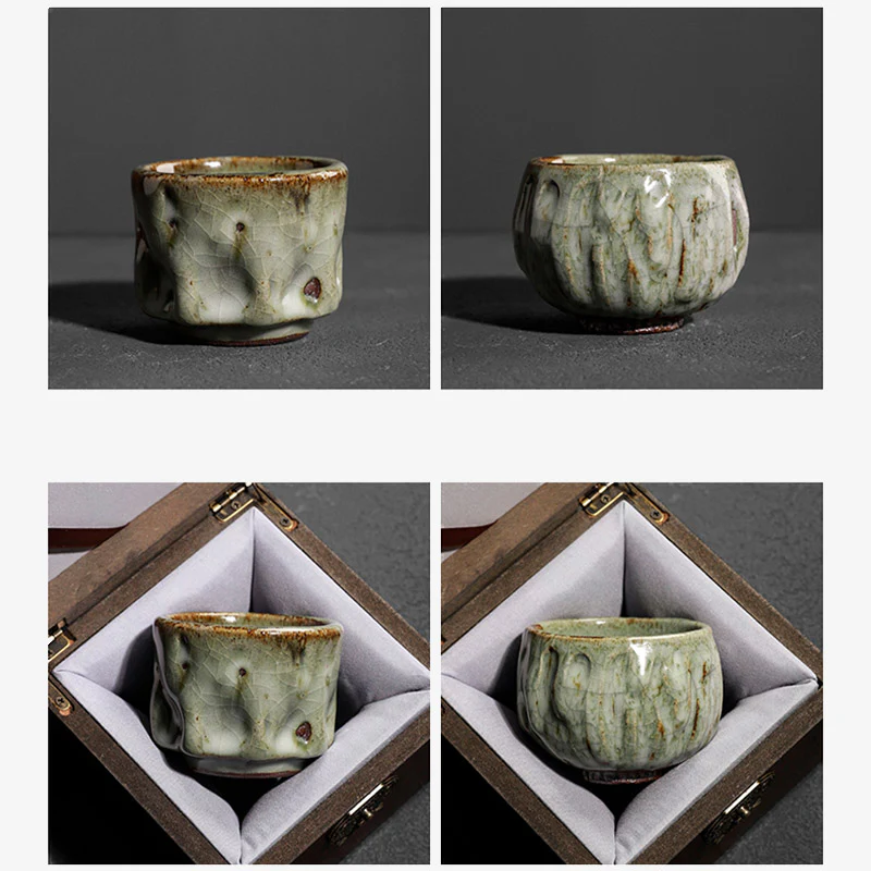 Buddha Stones fatte a mano semplice trama di ghiaccio rotto tazza da tè cinese Jianzhan in ceramica tazza da tè Kung Fu - Image 20