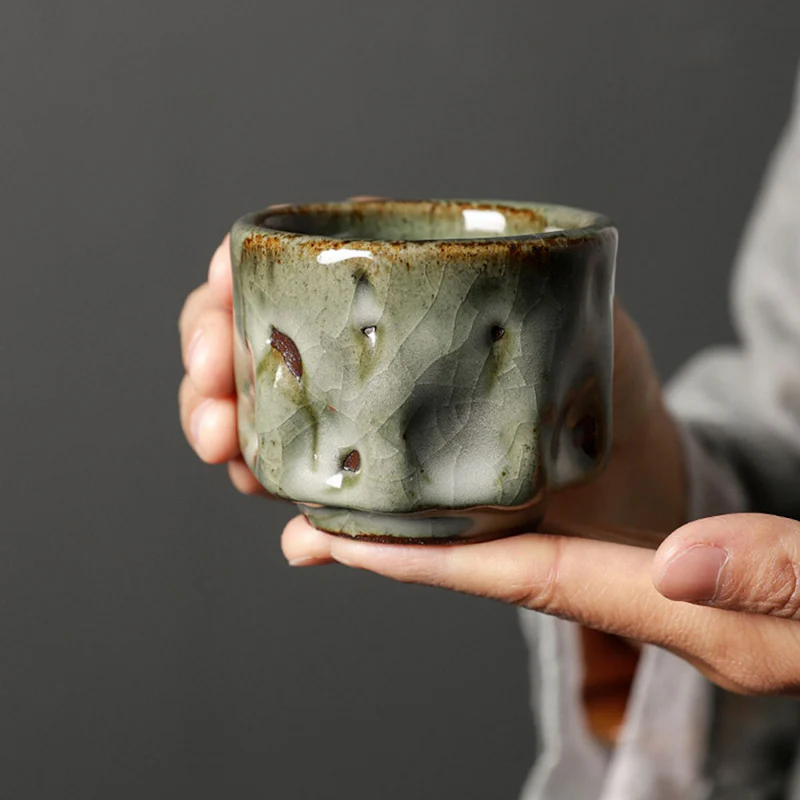 Buddha Stones fatte a mano semplice trama di ghiaccio rotto tazza da tè cinese Jianzhan in ceramica tazza da tè Kung Fu - Image 4
