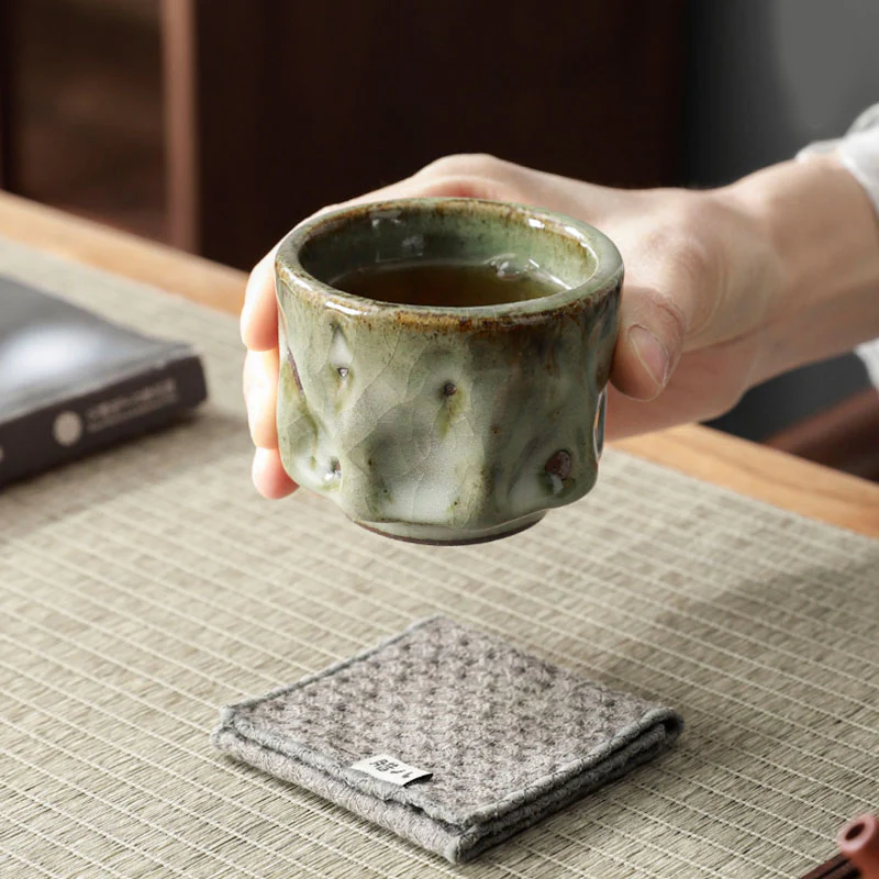 Buddha Stones fatte a mano semplice trama di ghiaccio rotto tazza da tè cinese Jianzhan in ceramica tazza da tè Kung Fu - Image 5