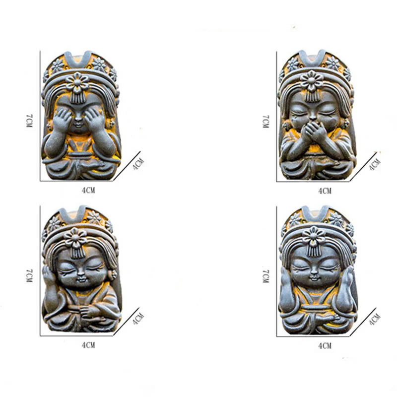 Buddha Stones fatte a mano Zakiram polvere di ferro ruggine statua in resina fusa decorazione della casa zen - Image 10