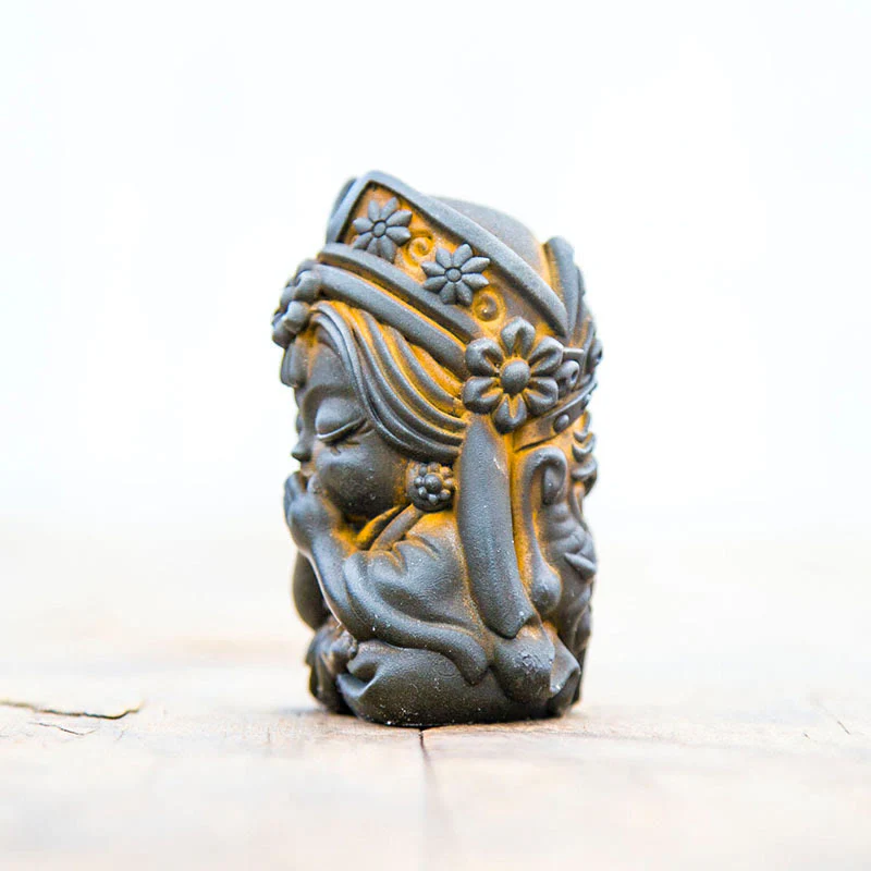 Buddha Stones fatte a mano Zakiram polvere di ferro ruggine statua in resina fusa decorazione della casa zen - Image 12