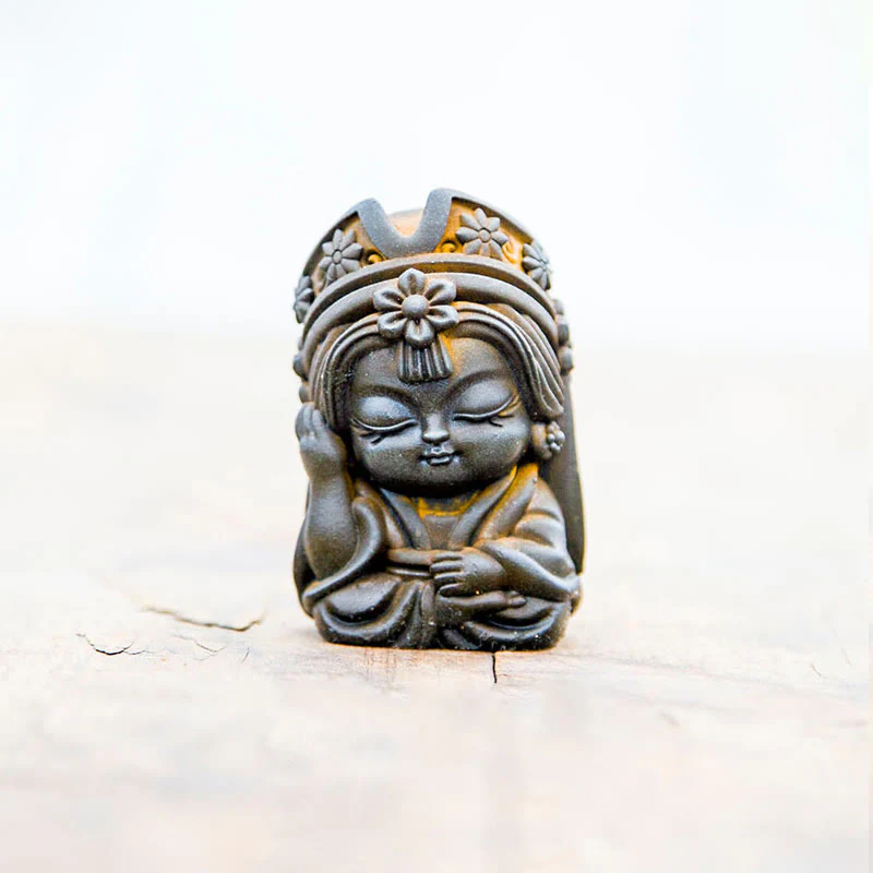 Buddha Stones fatte a mano Zakiram polvere di ferro ruggine statua in resina fusa decorazione della casa zen - Image 15