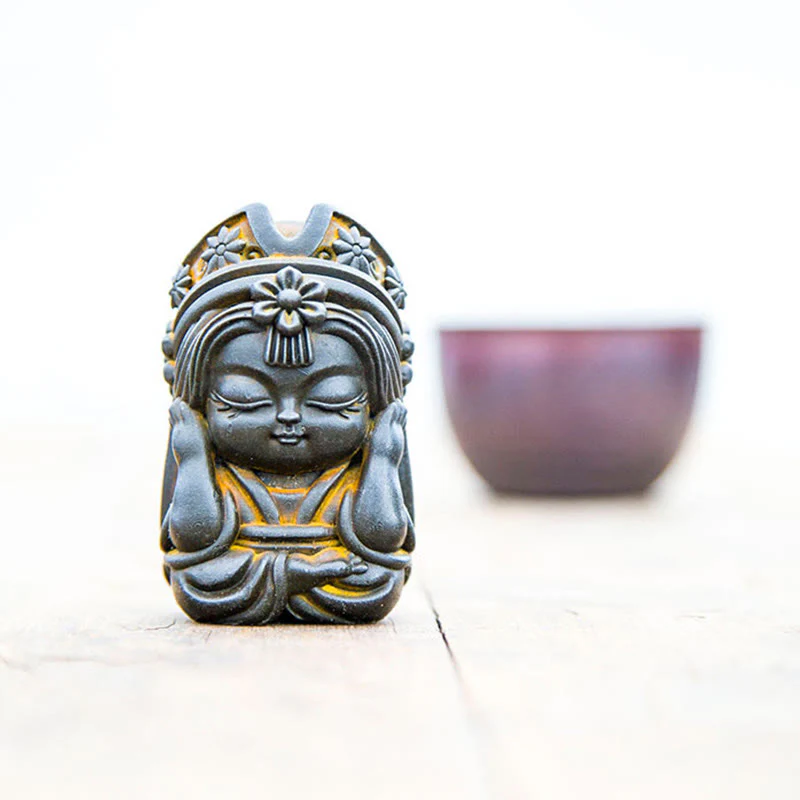 Buddha Stones fatte a mano Zakiram polvere di ferro ruggine statua in resina fusa decorazione della casa zen - Image 21