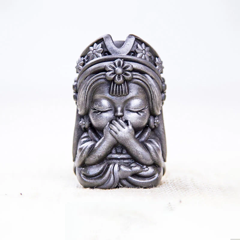 Buddha Stones fatte a mano Zakiram polvere di ferro ruggine statua in resina fusa decorazione della casa zen - Image 22