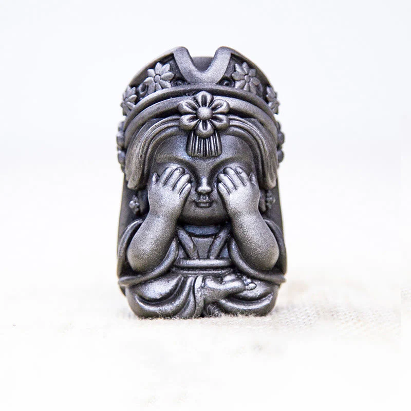 Buddha Stones fatte a mano Zakiram polvere di ferro ruggine statua in resina fusa decorazione della casa zen - Image 25
