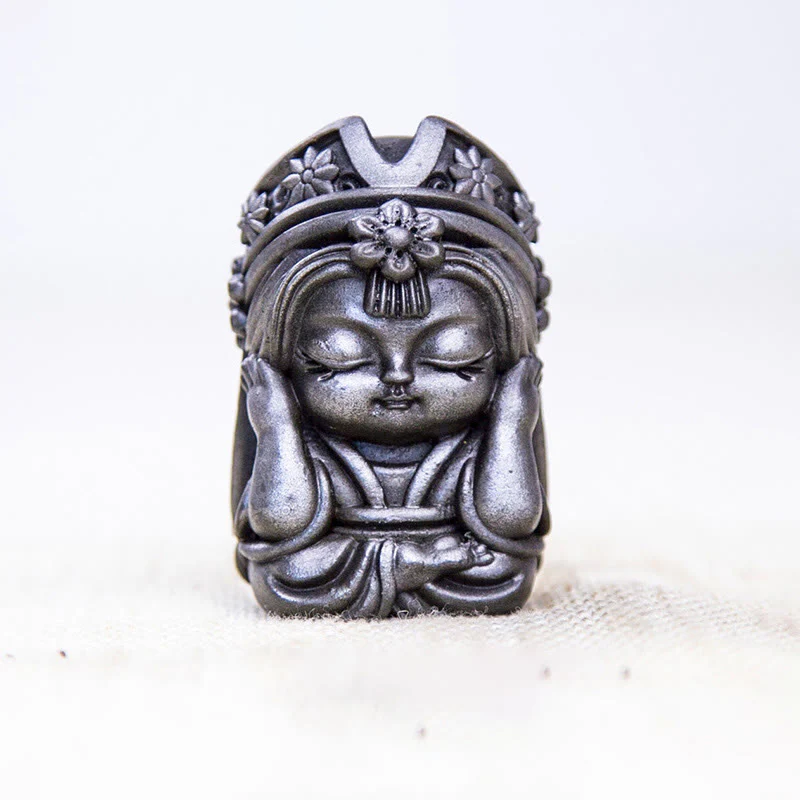 Buddha Stones fatte a mano Zakiram polvere di ferro ruggine statua in resina fusa decorazione della casa zen - Image 29